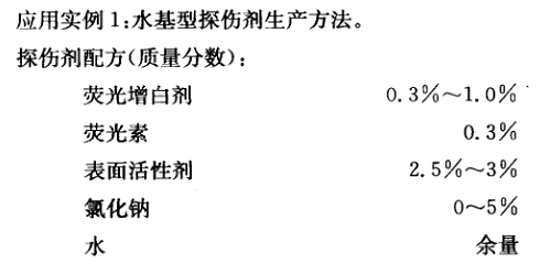 熒光增白劑在工業(yè)探傷中的應用